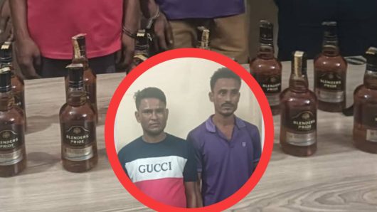বিদেশি মদসহ দুই মাদক ব্যবসায়ী গ্রেফতার, সিএনজি জব্দ