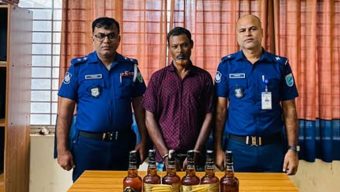 মাধবপুরে বিদেশী ম*দ সহ গ্রে ফ তা র ১