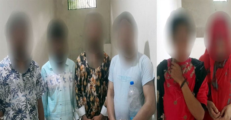 সিলেটে আবাসিক হোটেল থেকে নারীসহ আ ট ক ৬