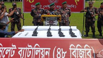 গোয়াইনঘাট সী*মান্তে ৪টি এয়ারগা*ন উদ্ধার