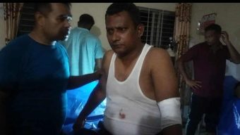 ছাতকে দুই পুলিশ সদস্যকে কু*পিয়ে জ*খম