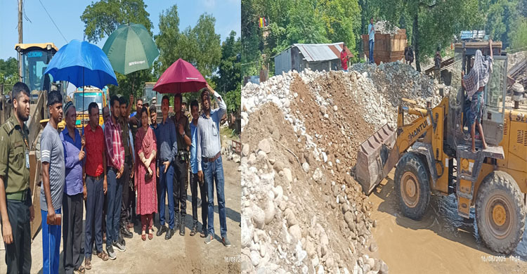 সিলেটের ধূপাগোল ও মহালদিক থেকে আড়াই লাখ ঘনফুট সাদা পাথর উদ্ধার