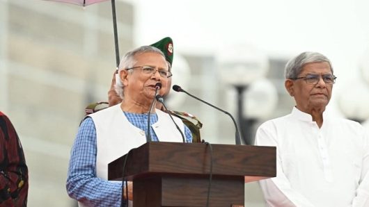 জুলাই ঘোষণাপত্র’ পাঠ করলেন ড. ইউনূস, ফ্যাসিবাদবিরোধী আন্দোলনের ২৮ দফা ঘোষণা