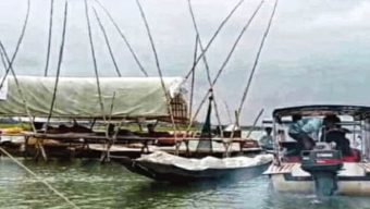 নদী পথ বন্ধ করে মৎস্য আ হ র ণ, তাহিরপুরে আ ট ক ৫