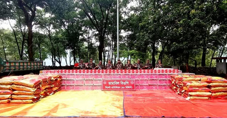 সিলেটে বি জি বি র অ ভি যা নে ৩ কোটি ২৬ লাখ টাকার মালামাল জ ব্দ