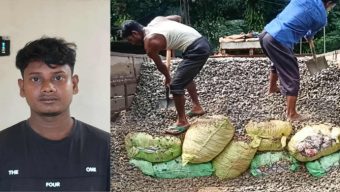 জৈন্তাপুরে ট্রাকের পাথরের নিচে ৩.৩৩ লাখ ভারতীয় চকলেট, যুবক আ ট ক