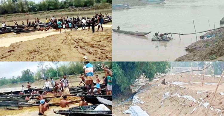 সারী নদীতে বালু খেকোদের দৌ*রা*ত্ম্য: বিলীন জনপদ, হু*ম*কি*তে পরিবেশ