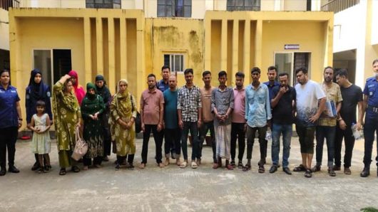 গোয়াইনঘাটে মা ন ব পা চা র চক্রের সদস্যসহ ১৯ জন আ ট ক