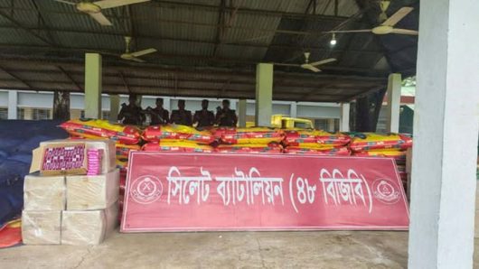 সিলেট সীমান্তে বিজিবির অভিযানে ১ কোটি ১৮ লাখ টাকার চোরাচালানী মালামাল আ ট ক