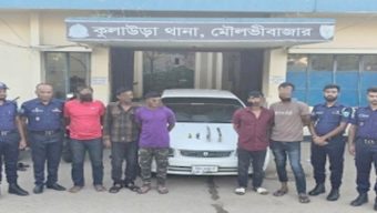 কুলাউড়ায় ডা*কাতির প্রস্তুতিকালে আন্তঃজেলা ডা*কাত দলের ৫ সদস্য গ্রে*প্তার অস্ত্র ও প্রাইভেট কার জব্দ