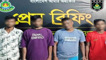 গোপন আস্তানায় সিলেট র‌্যাবের হানা, চার যুবক আ ট ক