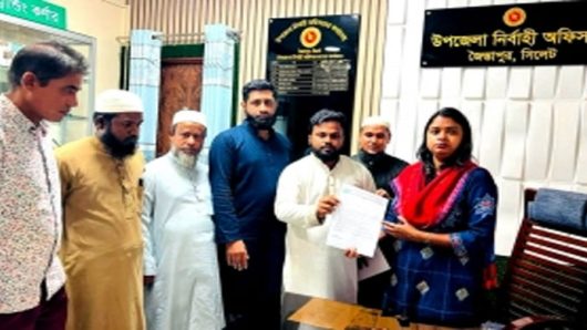 জৈন্তাপুরকে মা’দকমুক্ত করার দাবিতে স্মারকলিপি প্রদান