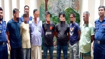 কুলাউড়ায় অনললাইে জুয়াড়ীসহ ৭ জন গ্রে প্তা র
