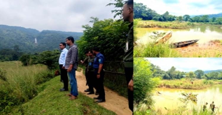জৈন্তাপুরে বালু উত্তোলনকালে দুই বারকি নৌকা জ’ব্দ