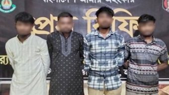 মাধবপুরে ৫৫ কেজি গাঁ’জাসহ আ’টক ৪