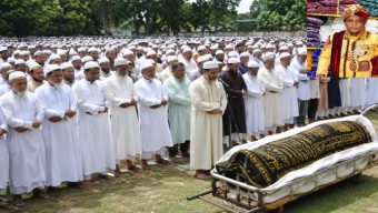 সিলেটে এক সন্ধ্যায় দুই মৃ ত্যু, পাশাপাশি কবরে শায়িত পিতা-পুত্র