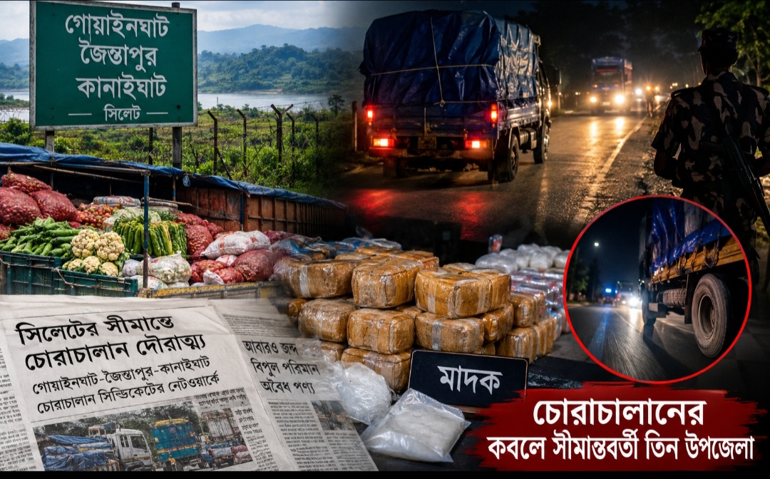 সিলেটে চোরাচালান সিন্ডিকেটের কবলে তিন উপজেলা, থামছে না অবৈধ পণ্যের প্রবাহ
